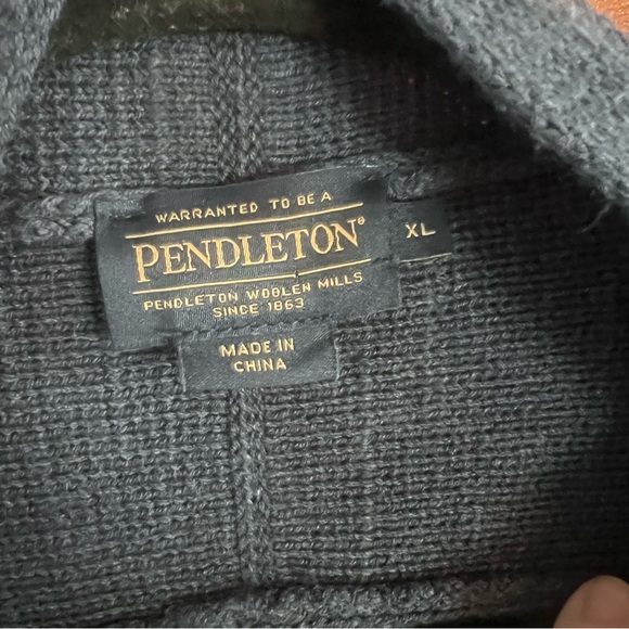 Pendleton Blue and Orange Patterned Cardigan - Picture 8 of 15